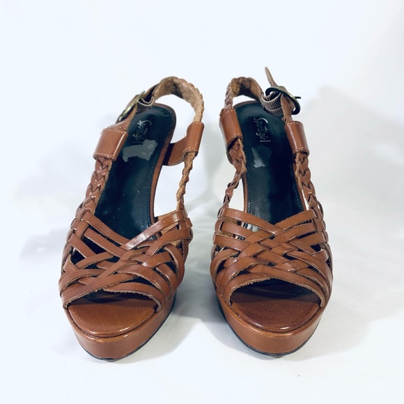 Catrice Nutmeg By Sportsgirl Stiletto Heel Ankle Strap Leather Sandals AU size 7 - Picture 5 of 14